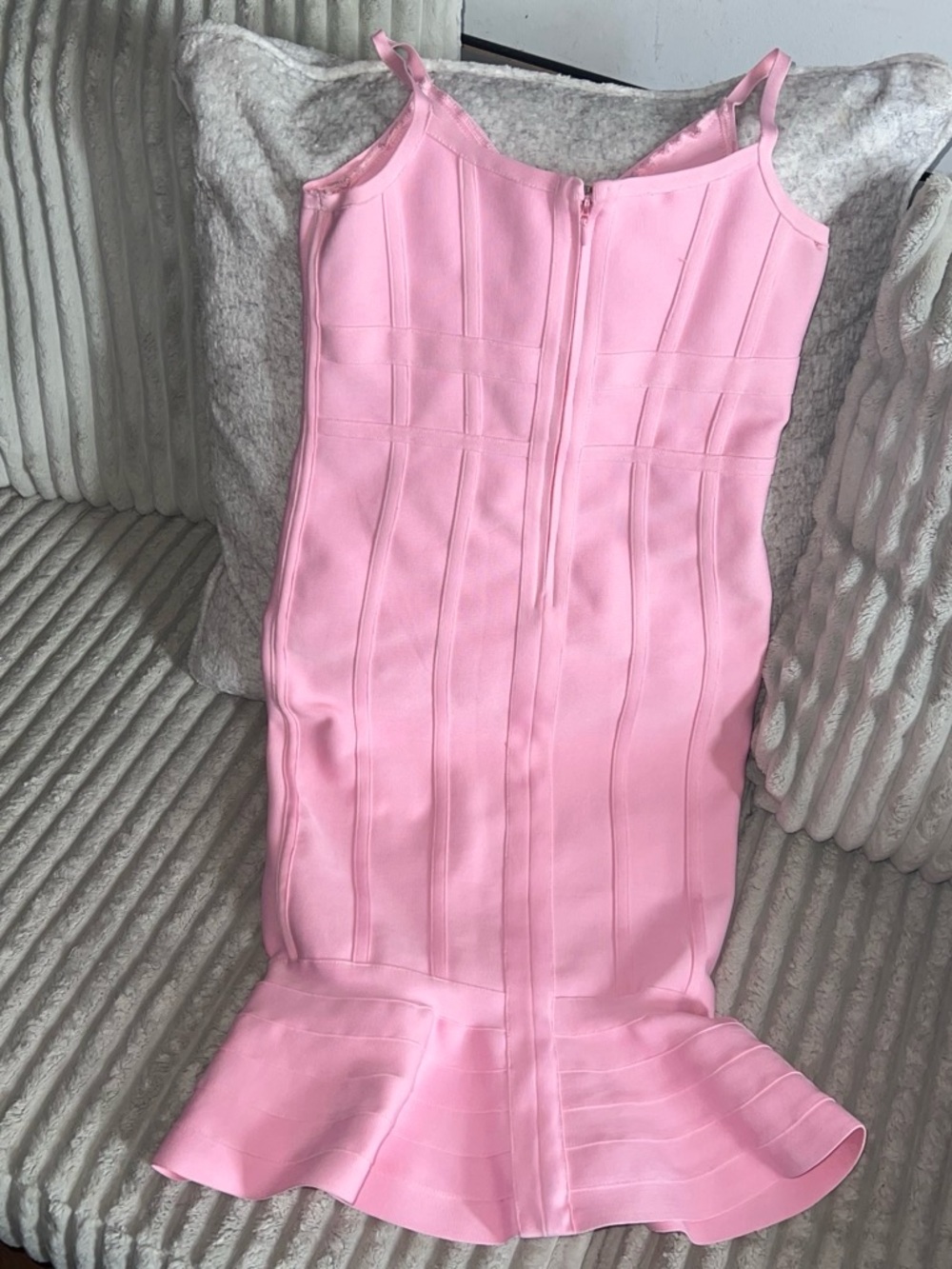 Maketina Pink Women’s Mermaid Spaghetti Strapped Bondage Dress